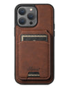Leather for Magsafe Case for iPhone 16 15 Pro Max 16e 14 Plus 16Plus Bracket Magnetic Back Cover with Card Holder