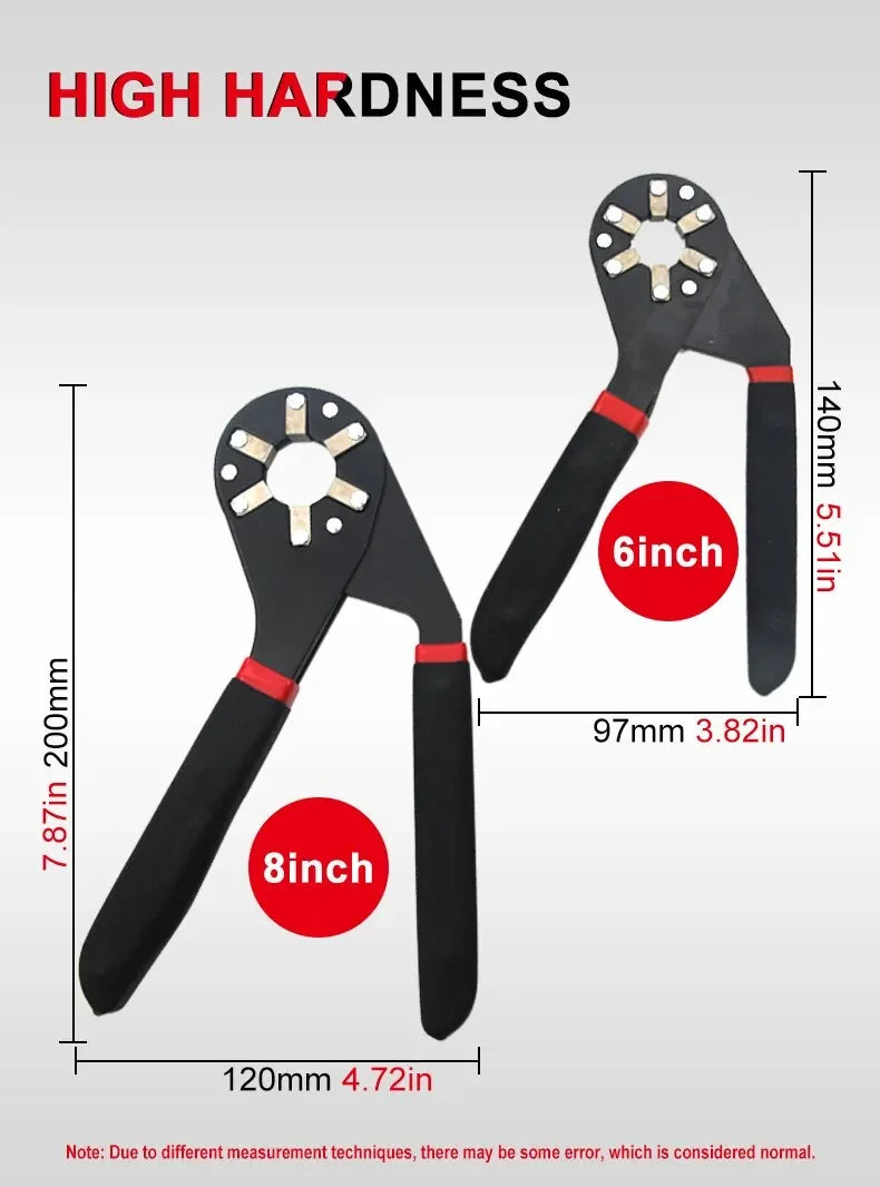 6/8 Inch Magic Wrench Household Maintenance Adjustable Twisting Hand Clamping Socket Outer Hexagonal Multifunctional Tool