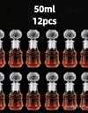 50ml 100ml 6pcs 12pcs Whisky Glass Liquor Bottle French Carved For Alcohol Wedding Gifts Wine Mini Container Storage Favour Set