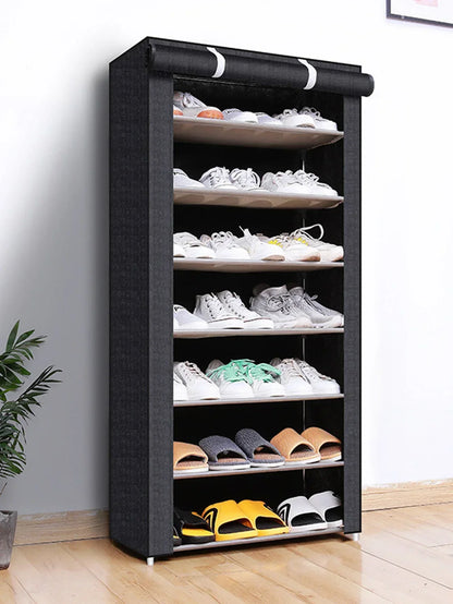 Dustproof Shoe Rack Multilayer Shoe Cabinet Organizer Nonwoven Home Furniture Space-saving Cabinets Shoe Shelf Hallway Entryway