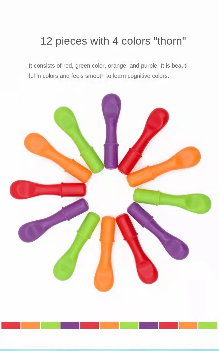 Heddgehog Insert Educational Toy Montessori Toys Training Focused on 's Fine Motor Hand-Eye Coordination Fight Inserted