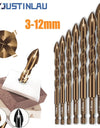 Cross Hex Tile Bits Glass Ceramic Concrete Hole Opener Alloy Triangle Drill Size 3/4/5/6/8/10/12 mm