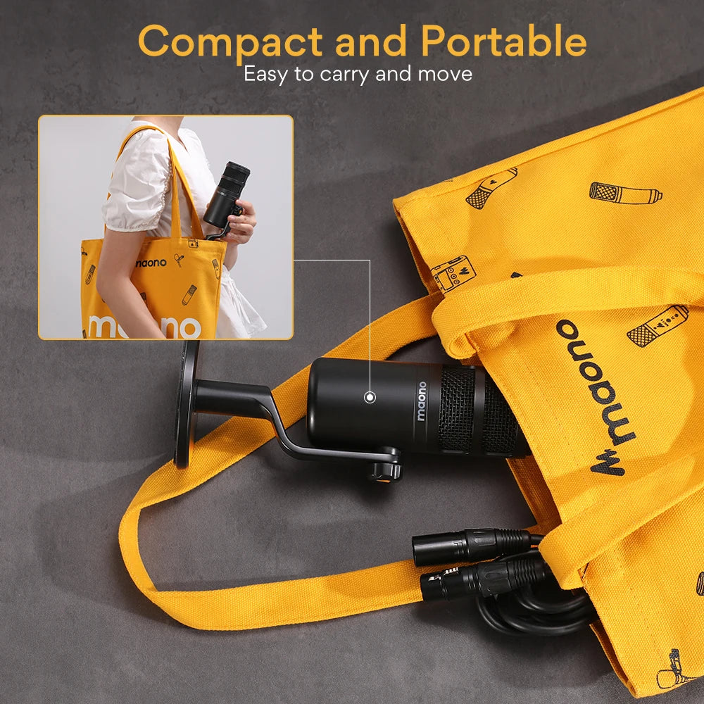 Dynamic XLR PC Microphone All Metal Gaming Broadcast Recording Streaming Works for Audio Interface Sound Card Mixer PD100