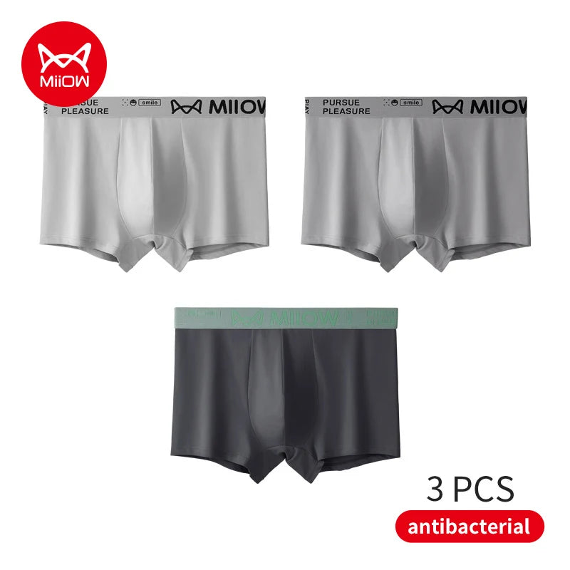 3Pcs Man Underwear Boxer Men Graphene Antibacterial Crotch Men's Boxershorts Underpants Boxers Shorts Trunks