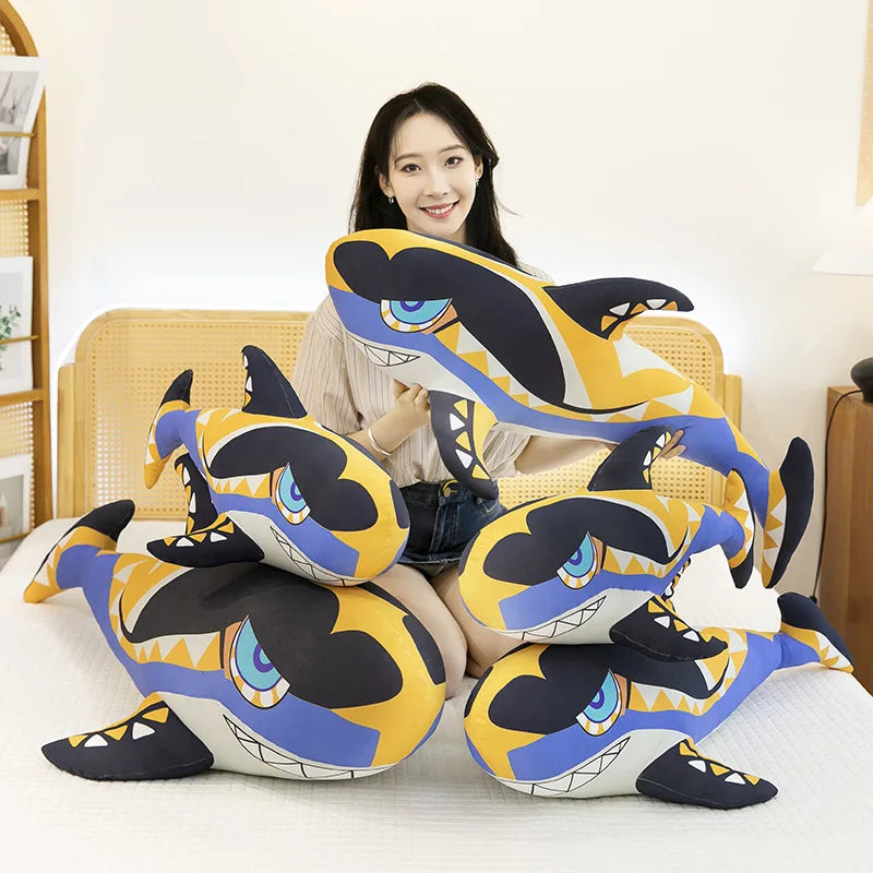 Cute Pirate Shark Plush Stuffed Doll Pillow Toy