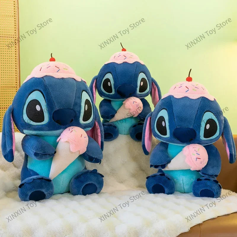 70cm Disney Ice Cream Lilo&Stitch Plush Toys Kawaii Big Size Stitch Stuffed Dolls Soft Pillow Cartoon Anime Kids Birthday Gifts