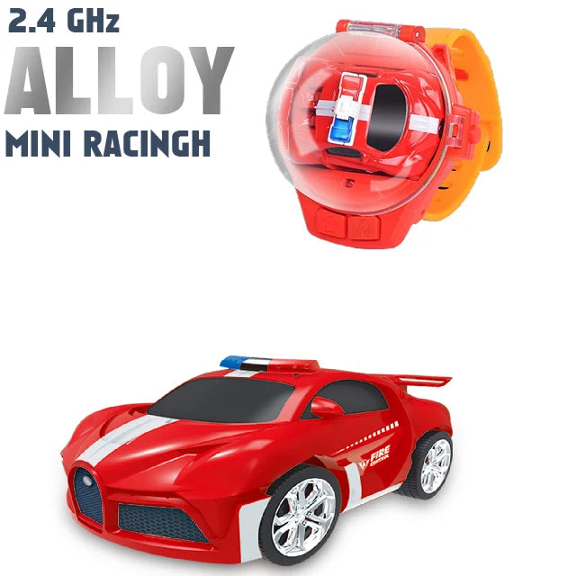 Children's Watch Remote Control Car Electric Alloy Mini Watch Car Parent Child Interaction 2.4G Remote Control Racing Toy Gift