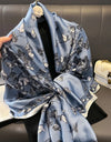 Scarf Spring Summer Women Beach Sunscreen Shawl Quality Silk Lady Popular Print Scarves Hijab
