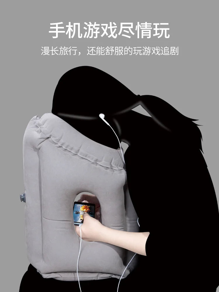 Inflatable Pillow Travel Work Journey Bus Train Airplane Sleeping Neck Pillow Neck Protection Cervical Inflatable Body Pillow