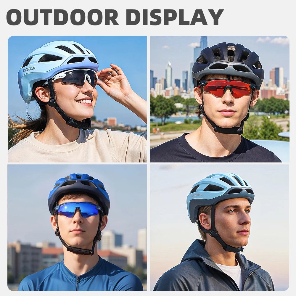 Lightweight Road Bicycle Helmet for Men Women with  Chin Buckle Cycling Scooter MTB Bike Helmets