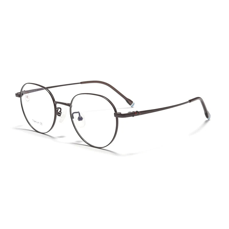 Retro Polygonal Lightweight Titanium Eyeglasses Frames