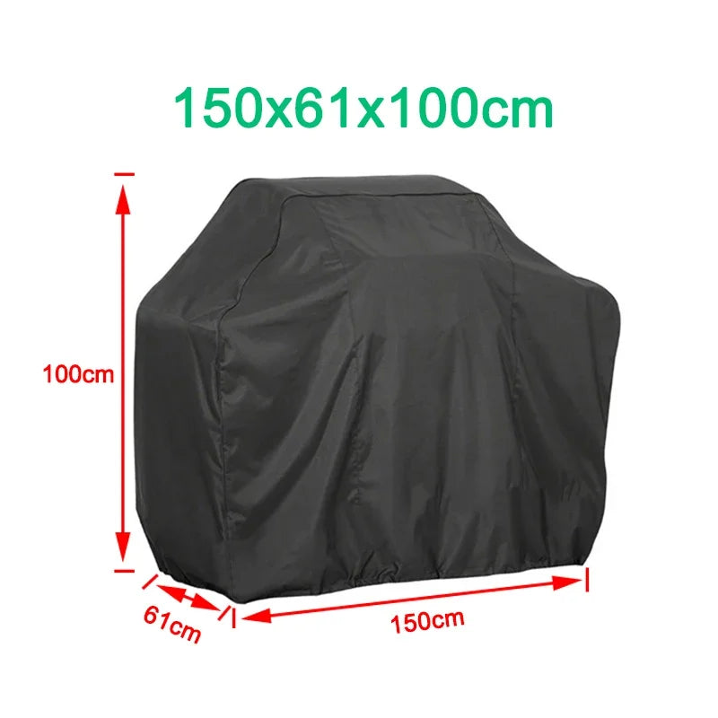 BBQ Grill Cover Waterproof Heavy Duty 190T/210D Anti-Dust Barbecue Protector with Storage Bag