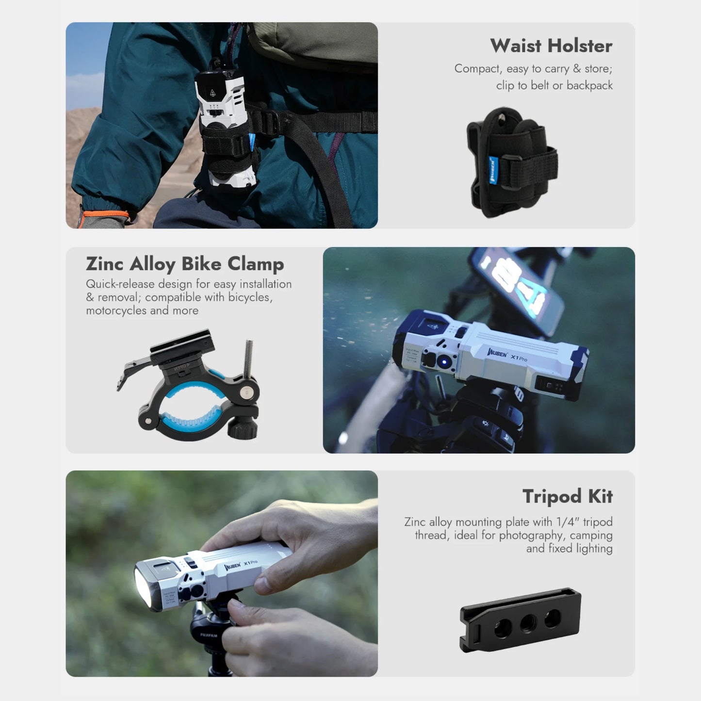 12300 Lumen Rechargeable High Power LED Flashlight With Power Bank
