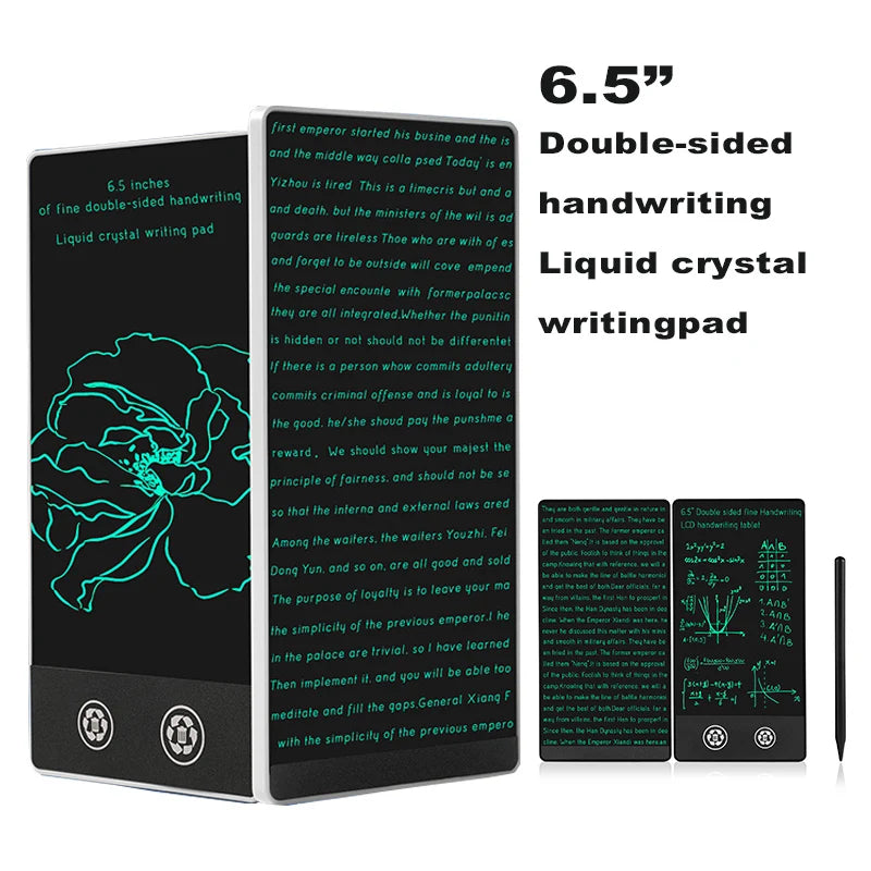 6.5-inch Double-sided Handwriting Full Screen Fine LCD Writing Tablet Liquid Crystal Drawing Board Meeting Content Sketch Pad