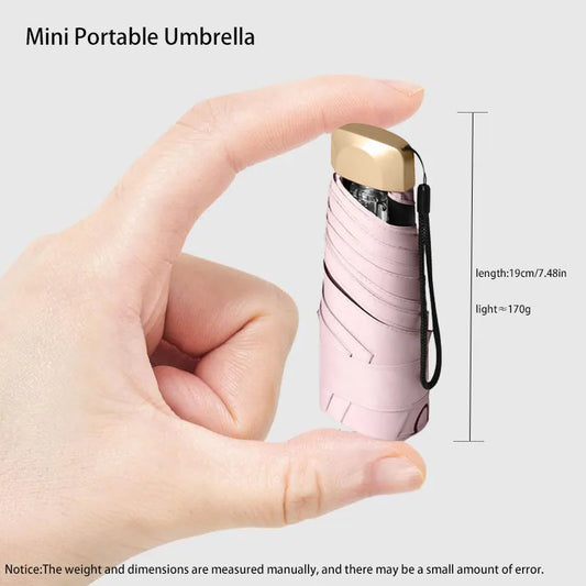 Outdoor Mini Folding Sun Umbrella with UV Protection Ultralight Compact Design