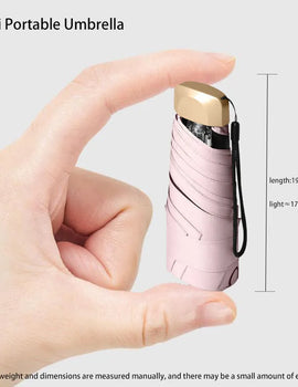 Outdoor Mini Sun Umbrella UV Protection Ultralight Folding Five-fold Umbrella Sunshade Umbrella