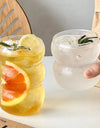 1/2/4pcs Wave Shape Glass Cup Tumbler Beverage Beer Glasses Heat-resistant Clear Drinking Glasses For Juice Coffee Cocktail