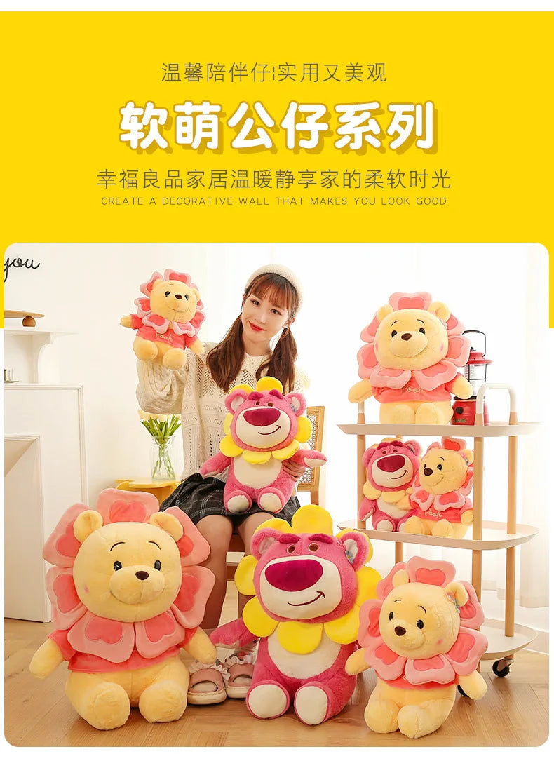 Sunflower Fairy Strawberry Bear Plush Stuffed Doll Toy