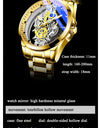 Men Watch Skeleton Quartz Wristwatch Gold Skeleton Retro Man Watch Top Brand Luxury Clock Watches