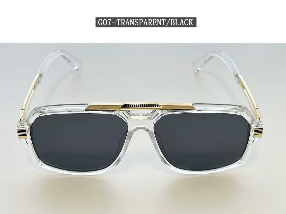 Vintage Square Alloy Frame Sunglasses With UV400 Protection