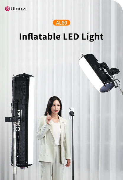 Inflatable Foldable Air Tube Light LED Light Fill Light 2700-6500K 2070Lux/0.5m with Remote control for Photography