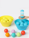 Montessori Early Education Baby Hand Movement Training Color Cognition Bead Clipping Wooden Toys for Children Game