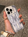 Retro Matte Angel Cupid Phone Case for iPhone 15 14 15 Plus Shockproof Hard Cover