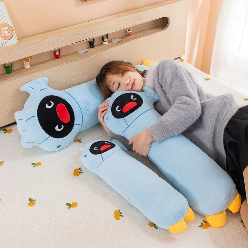 Kawaii Stuffed Doll Arctic Penguin Long Pillow for Girls Sleep Hugging Cuddling Leg Clamping Bed Cushion Anime Kids Birthday