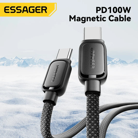 PD 100W / 60W Magnetic USB-C to USB-C Fast Charging Cable