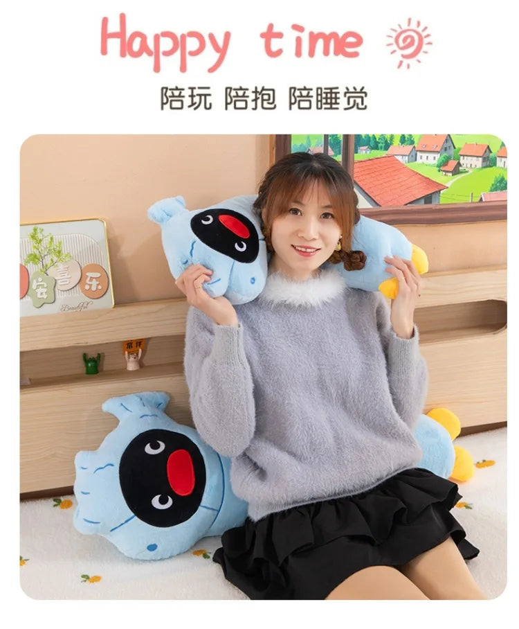 Kawaii Stuffed Doll Arctic Penguin Long Pillow for Girls Sleep Hugging Cuddling Leg Clamping Bed Cushion Anime Kids Birthday