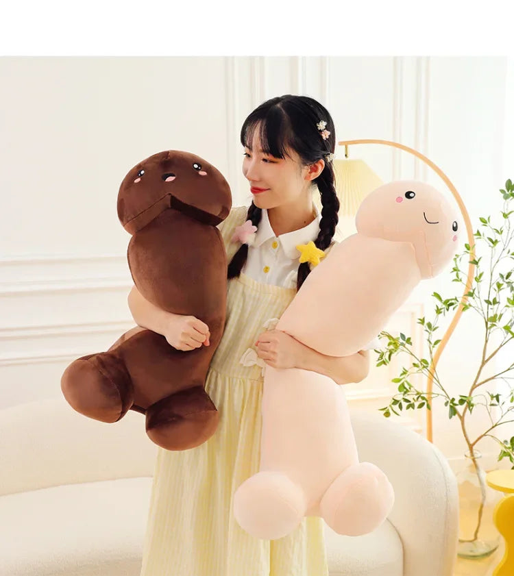 105cm Big Size Trick Penis Plush Kawaii Soft Simulation Dick Plushie Real-life Penis Pillow Sexy Hugging Pillow Girlfriend Gifts