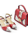 Latest Design Matching Nigerian Party Shoes and Bags for Ladies Patent Leather Shoes for Women Sandals African Bag and Shoe Sets