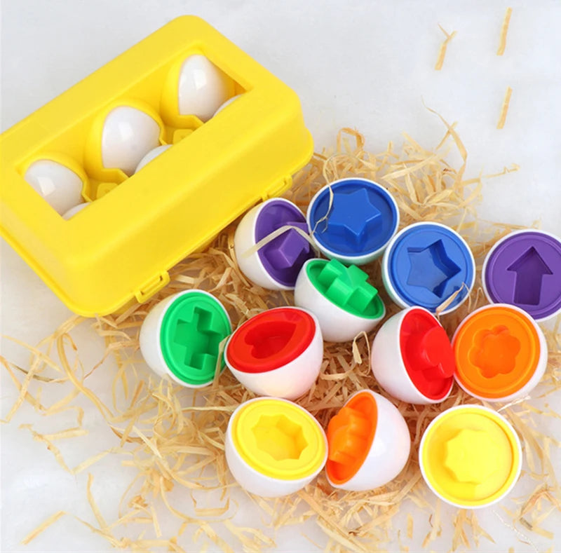 Eggs Toy 3D Puzzle Montessori Learning Education Math Toys Shape Match Smart Game For  Educational Easter Gifts
