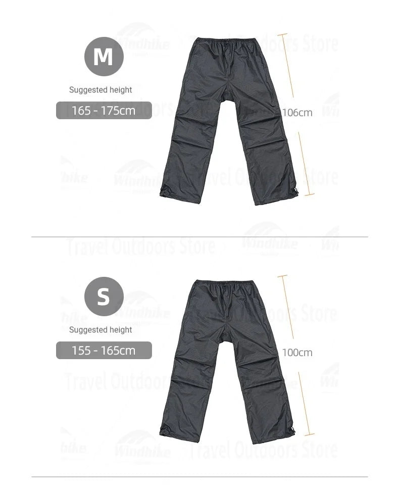 Lightweight Waterproof Hiking Rain Jacket and Pants Set with Hood