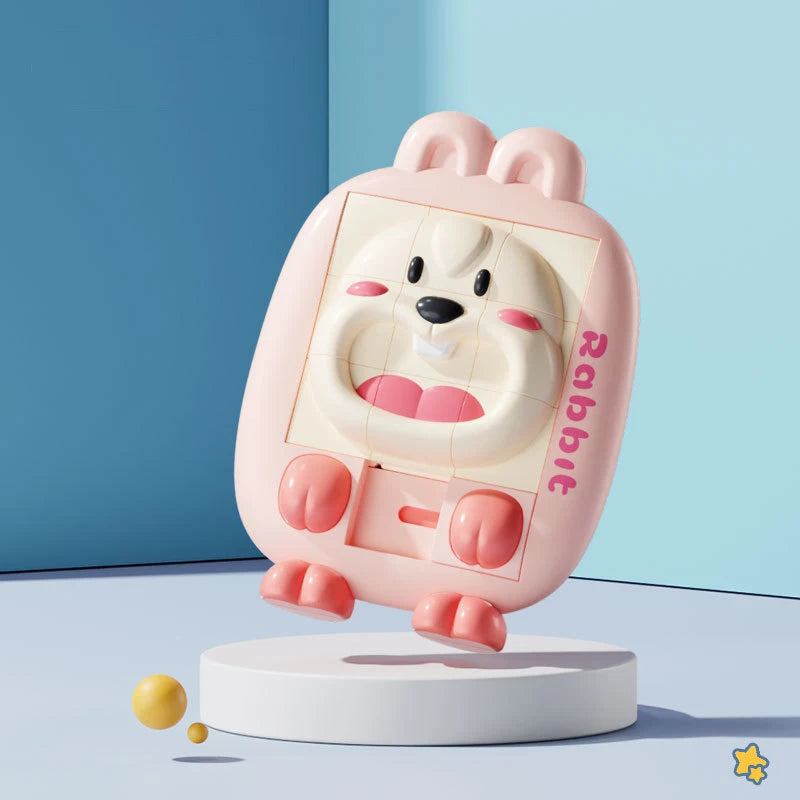 3D Cartoon Animal Huarong Road Slide Puzzle Games  Board Game Thinking Training Nine Grids Educational Puzzles Toys