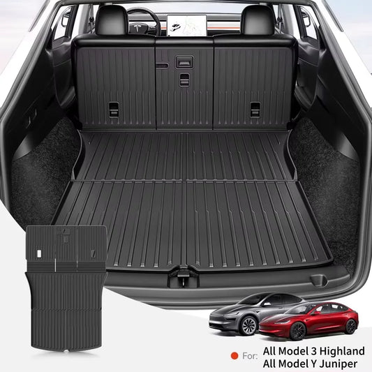 TPE Trunk Mat for Tesla Model 3 and Model Y Highland 2021 2026 Waterproof Cargo Liner