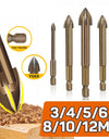 Cross Hex Tile Glass Drill Bits Set Titanium Coated Power Tools Accessories  for Glass Ceramic Concrete Hole Opener
