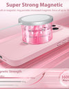 360° Rotatable Stand Case for iPhone 16 Pro Max Camera Lens Drop Protection Shockproof Slim Magnetic MagSafe Phone Case Pink