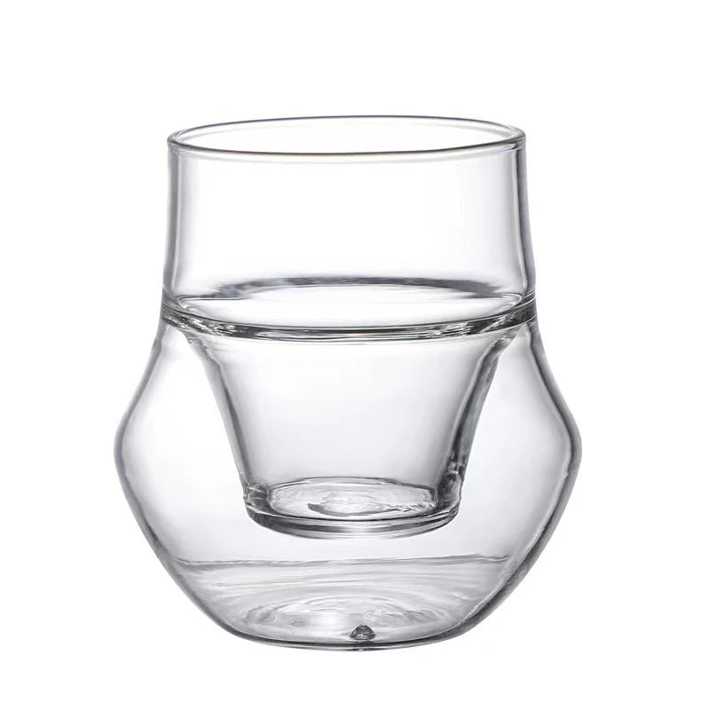 120/130ml Double-layer Glass Cup Hanging Ear Espresso Coffee Cup Anti-scalding Milk Party Brandy Wine Teacup Clear Mug