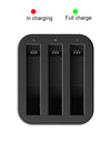For Insta360 X3 / One X2 Tri-Slot Batteries Fast Charger Type-C Three Slots Battery Fast Charger 12V 3A / 9V 3A / 5V 3A