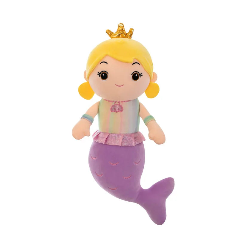 Kawaii Mermaid Plush Pillow Toy Cute Stuffed Doll for Kids Girls Bedroom Decor Perfect Christmas Birthday Gift Soft Cuddly Toy