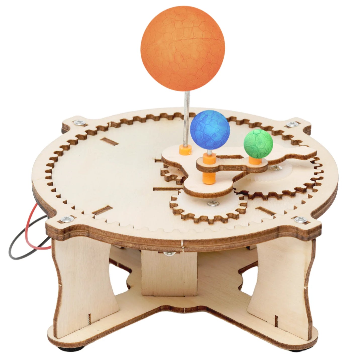 DIY Science Toys Wooden Puzzle Assembled Model Aviation Satellite Fan Solar Energy Science Discovery STEAM Education