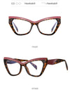 Optical Prescription Computer Blue Blocking Eyeglasses Anti-Blue Light Cat-Eye Frames Customizable Reading Women