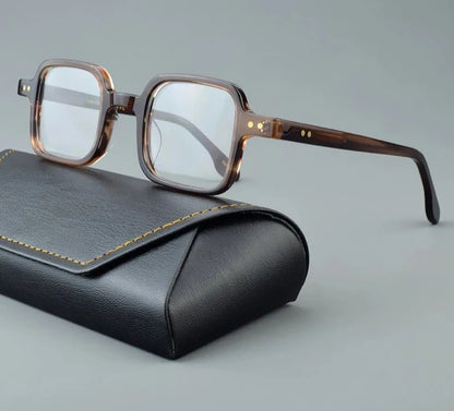 Vintage Acetate Glasses Frame Square Prescription Myopia Eyeglasses Frame Retro Luxury Brand Designer Spectacles