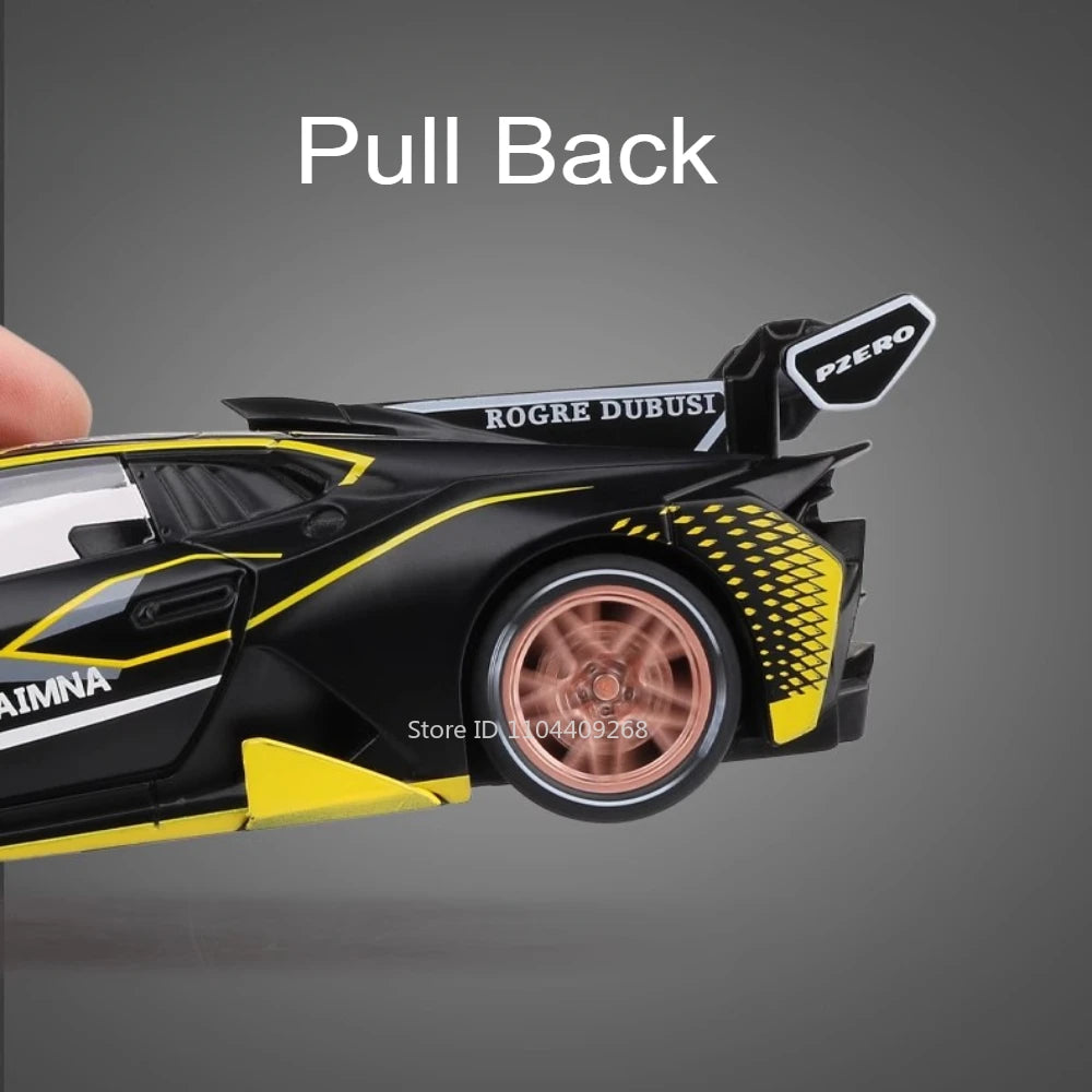 1:32 Scale Lambor Huracan ST EVO Sian Sports Car Model Toy Sound Light Pull Back Simulation Supercar Models Collection Gift Boy