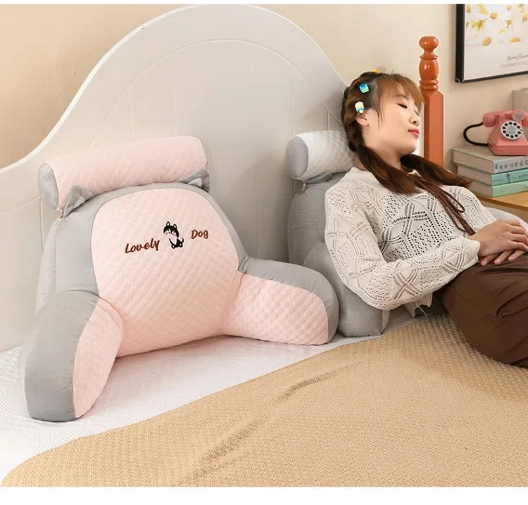 Kawaii Capybara Plush Pillow Cartoon Soft Stuffed Cute Large Backrest Cushion Lumbar Support Pillow Reading Pillow Soft Cushion