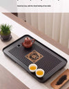 Bamboo Tea Tray Portable Dishes Rectangle Tea Ceremony Chaban Tea Chaban Tea Table Dual Purpose Drainage Water Storage