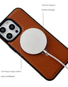 Leather for Magsafe Case For iPhone 16 15 Pro Max 14 Plus 16Pro Luxury Protection Magnetic Ring Holder Back Cover