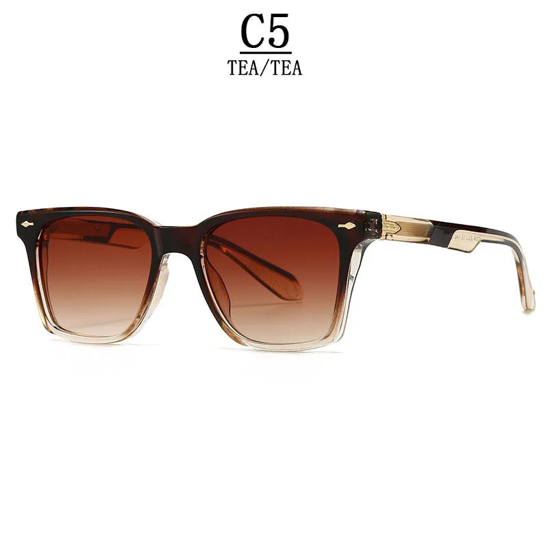 Square Vintage Sunglasses With UV400 Protection