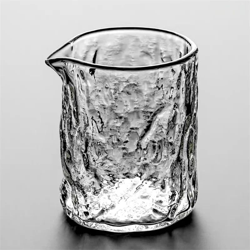 Transparent Uneven Hammer Pattern Glass Fair Cup Tea Mugs Chahai Tea Justice Cup Kung Fu Tea Pitcher Tea Set Accessories Teaware